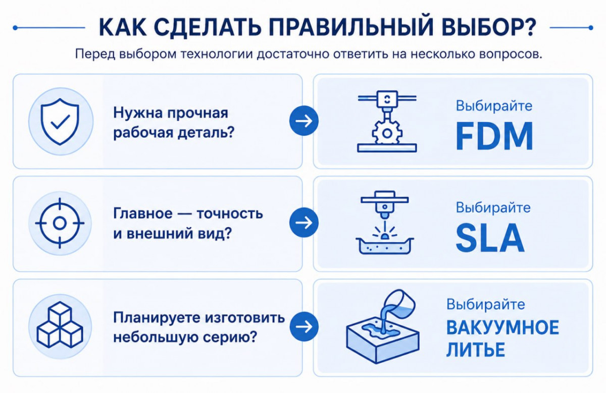 Как выбрать технологию 3d-печати Как выбрать технологию 3d-печати